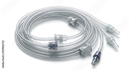 Medical tubing set with connectors for fluid delivery system  
