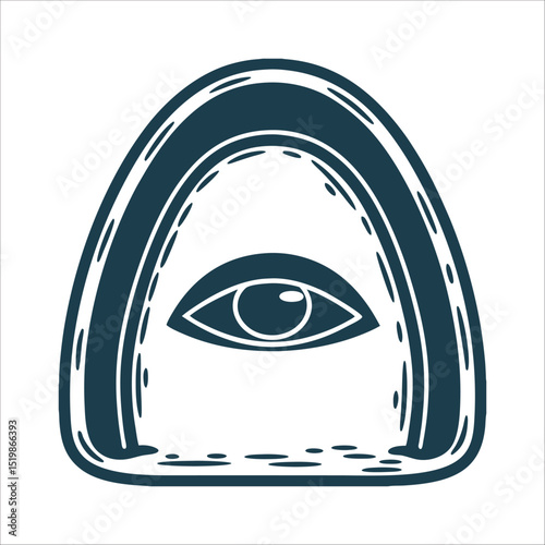 Hagstone Eye: Seeing the Unseen Vector Illustration