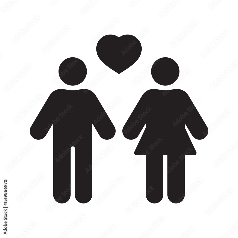 Male and female icon. thin lines for web and mobile, modern minimalist flat design. Male and female icon. thin lines for web and mobile, modern minimalist flat design.
