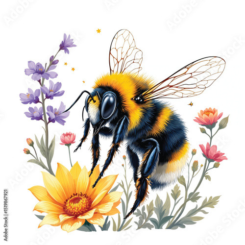 bumble bee vector illustration isolated