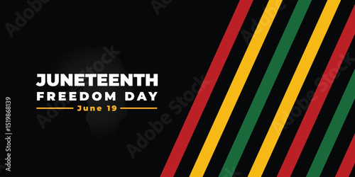 Juneteenth Freedom Day Background design. Poster or banner with Juneteenth and copy space. 19 June. Vector Illustration