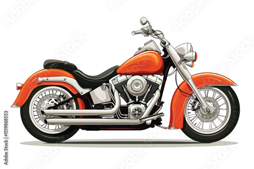 illustration, drawing digitally using tablet motorcycle design art.