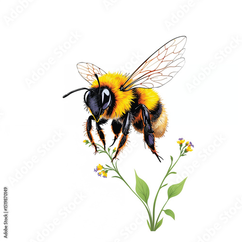 bumble bee vector illustration isolated