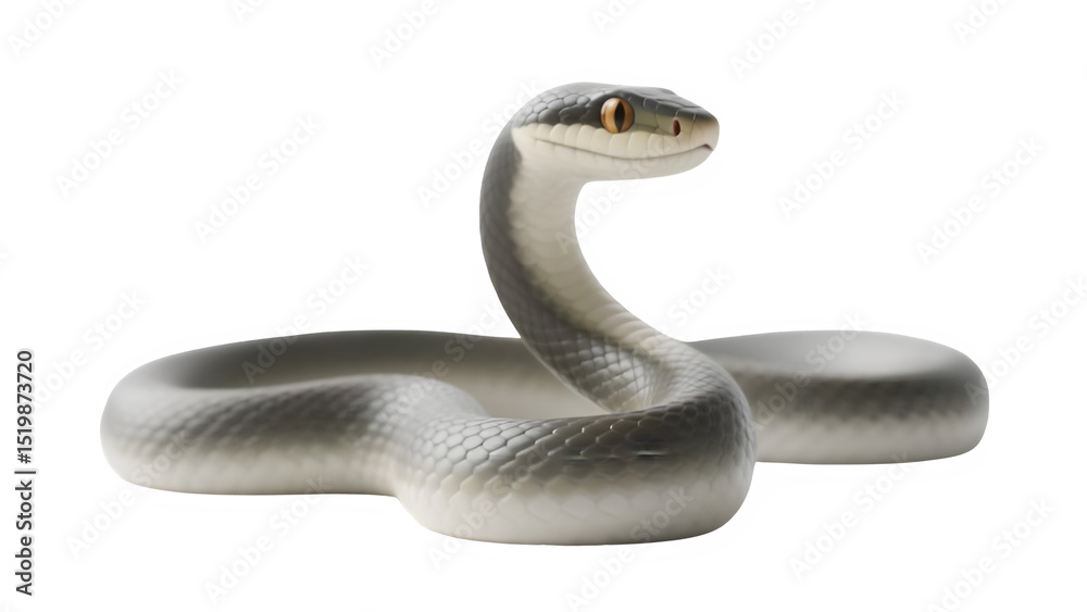 Fototapeta premium snake on white background