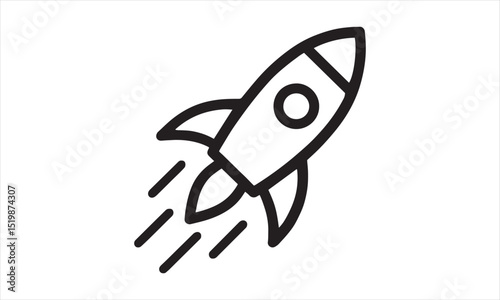 Rocket Icon Vector Illustration.