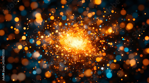 Abstract bokeh background with glowing light effect for graphic design and wallpaper use case needs