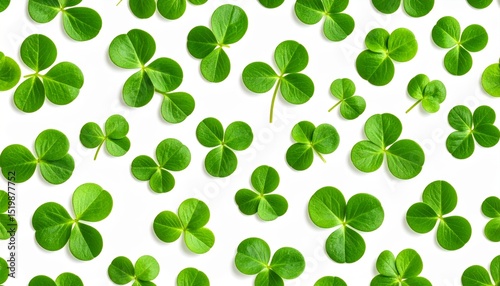 Repeating Watercress Flat-Lay, A seamless pattern on a White Canvas Photography showcasing Stun 97835 for Unique visual projects