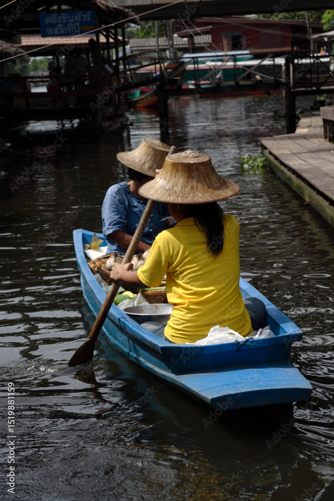 Obraz premium Boat at floating market, Bangkok, Thailand