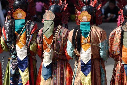 Detail of outfit of dancers at the Tsechu (festival), Thimphu, Bhutan photo