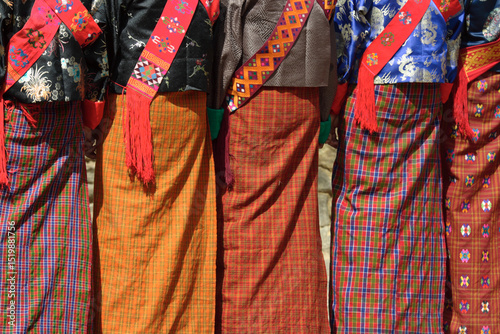 Detail of outfit ot dancers at Tangbi Mani Tsechu (festival), Bumthang, Bhutan