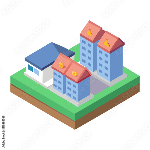 Isometric Residential Buildings