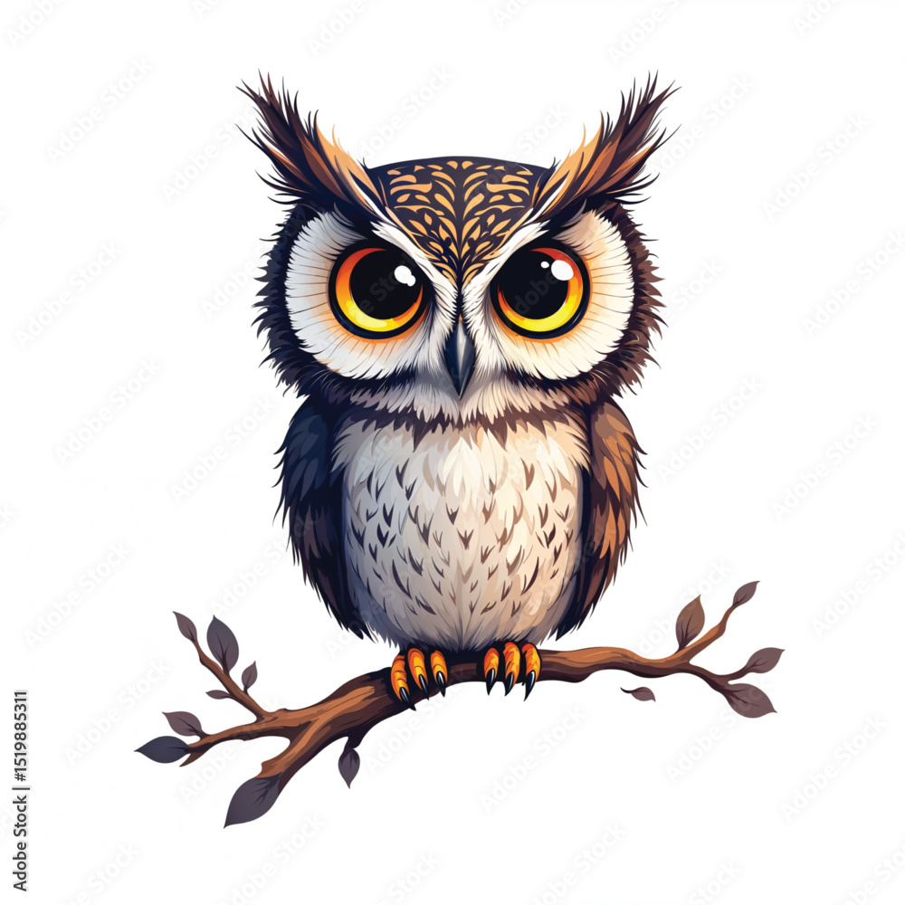 Fototapeta premium owl vector illustration isolated