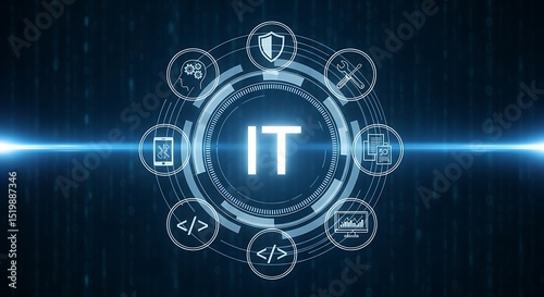 Wallpaper Mural It technology and digital transformation concept with modern technological icons Torontodigital.ca