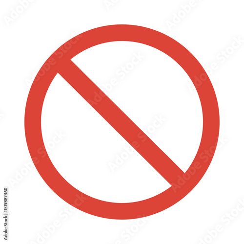 Free Download Prohibition Sign Illustration, Clipart of Red No Symbol, Isolated on White Background - GFXLoad