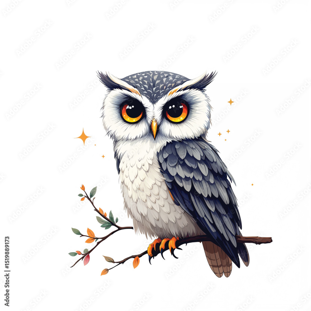 Naklejka premium owl vector illustration isolated