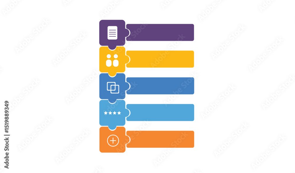 Fototapeta premium Puzzle chart design for infographic