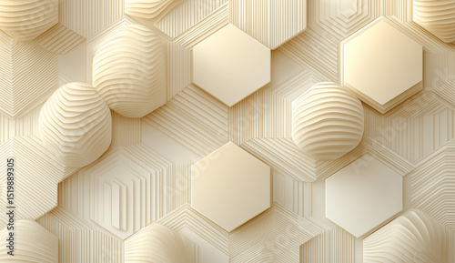 Textured Hexagonal Abstract Background Design