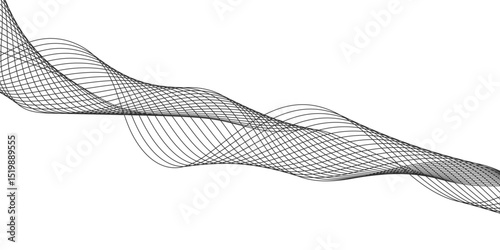 Abstract white background with a glowing abstract waves. Abstract wave element for design. Digital frequency track equalizer, Futuristic background design. Long exposure, Light painting photography.