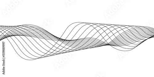 Abstract white background with a glowing abstract waves. Abstract wave element for design. Digital frequency track equalizer, Futuristic background design. Long exposure, Light painting photography.