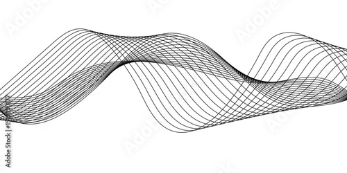 Abstract white background with a glowing abstract waves. Abstract wave element for design. Digital frequency track equalizer, Futuristic background design. Long exposure, Light painting photography.