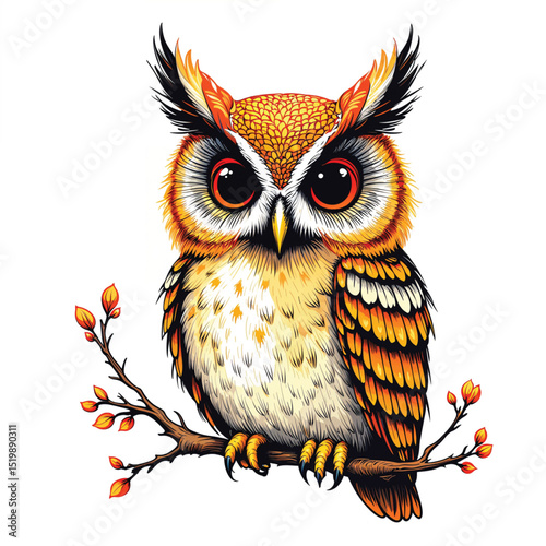 owl vector illustration isolated