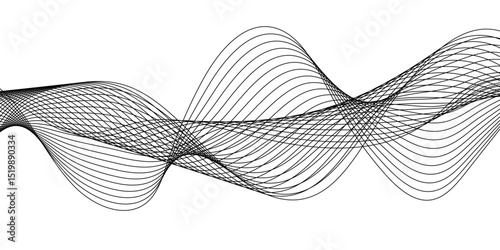 Abstract white background with a glowing abstract waves. Abstract wave element for design. Digital frequency track equalizer, Futuristic background design. Long exposure, Light painting photography.
