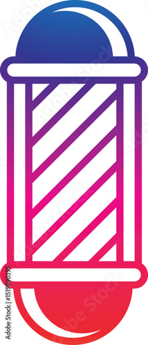 Cultural Tribute Vibrant Barbar Pole Silhouette Set for Diverse Projects
