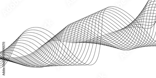 Abstract white background with a glowing abstract waves. Abstract wave element for design. Digital frequency track equalizer, Futuristic background design. Long exposure, Light painting photography.