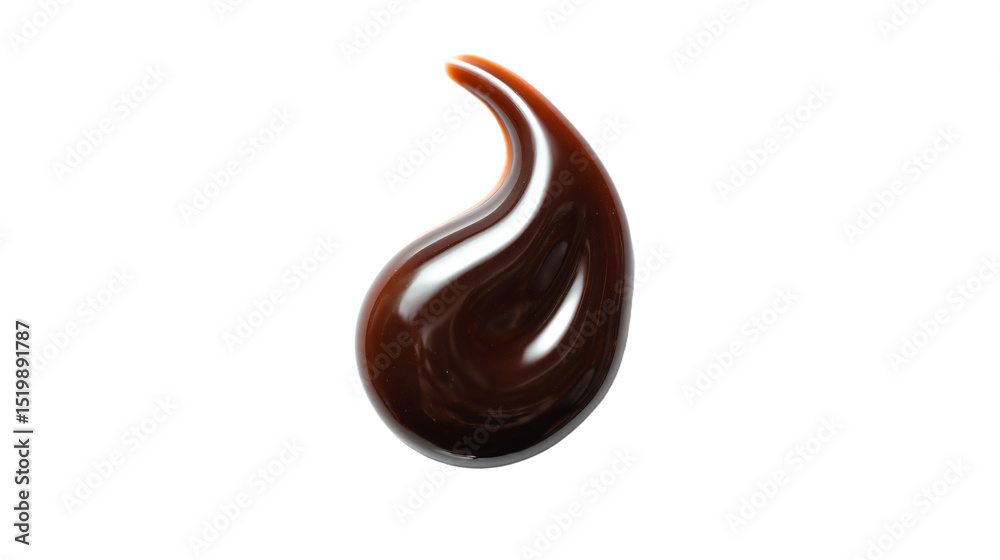 Obraz premium a chocolate swirl shaped object on a white surface