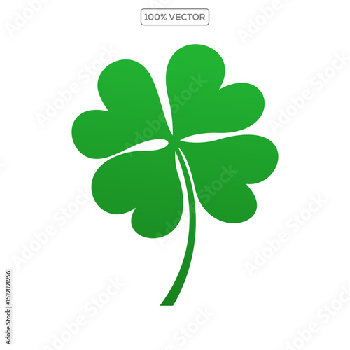 Shamrock vector icon illustration template