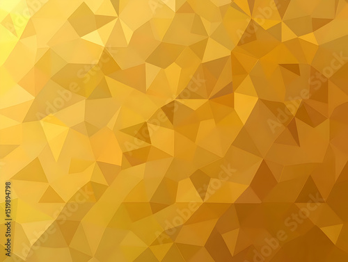 Abstract Golden Triangular Polygonal Background,  Illustrating a Luxurious Textured Surface with Warm Hues