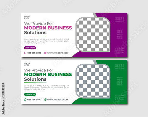 Modern Business solutions banner design. Modern Banner design.
