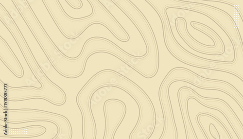 Stylized height of lines contours on brown background illustration