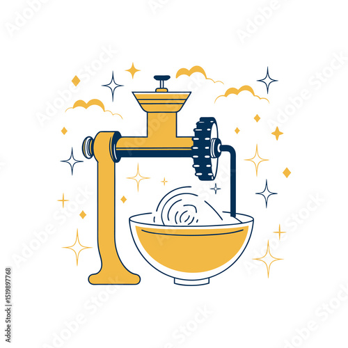 Meat Grinder Illustration