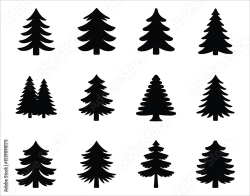 Douglas Fir Tree Logo Elements