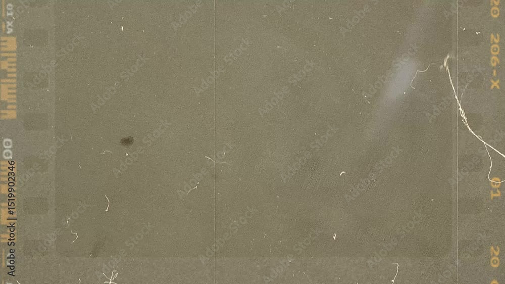 Dusty vintage reel overlay with super 8 perforation edges