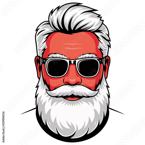 A man face vector with sunglass,hair,style.