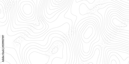 Abstract black and white topographic contours lines of mountains. Topography map art curve drawing. vector illustration. wave Line topography map contour background, background.