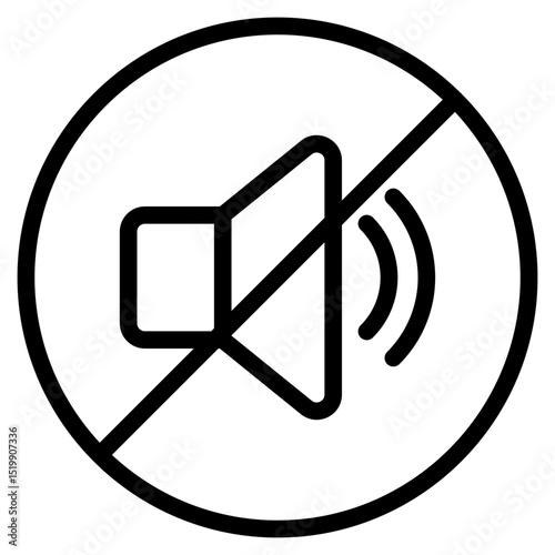 No sound icon in vector illustration