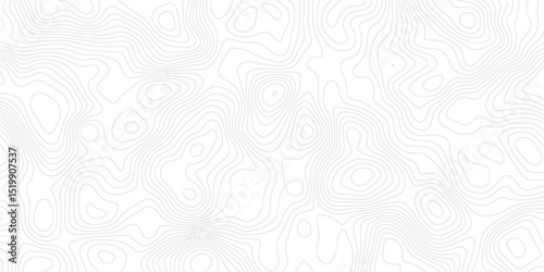 Abstract black and white topographic contours lines of mountains. Topography map art curve drawing. vector illustration. wave Line topography map contour background, background.
