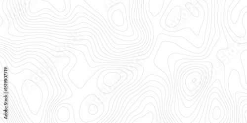 Abstract black and white topographic contours lines of mountains. Topography map art curve drawing. vector illustration. wave Line topography map contour background, background.