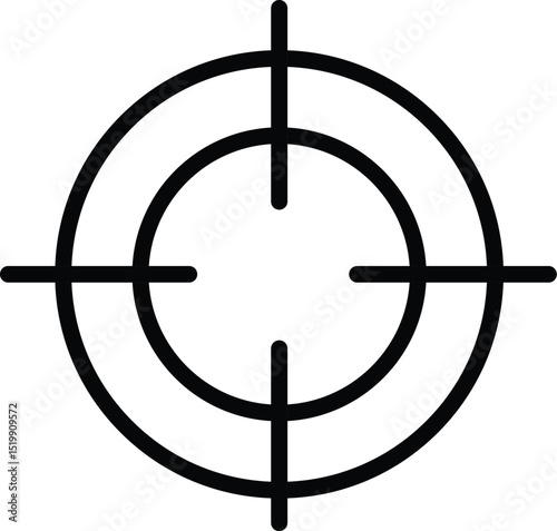 Target aim vector illustration, target icon, target logo, target symbol, focus, bullseye, accuracy