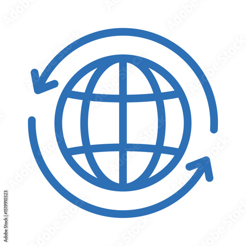 Translation Icon – Vector Line Symbol for Multilingual AI Communication