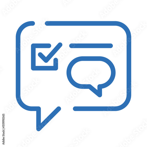 Agenda Extraction Icon – Vector Line Symbol for Topic Detection from Meetings