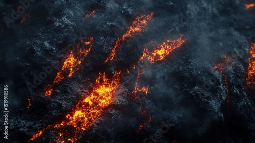 Molten River: A Fantasy Landscape of Volcanic Devastation
