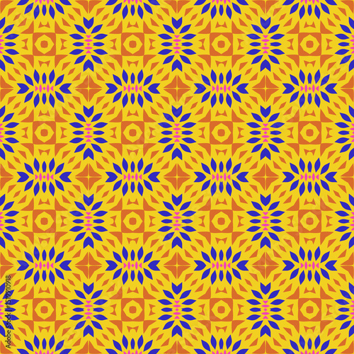 Geometric symmetry and natural motifs merge in a harmonious pattern embodying the world's beauty.