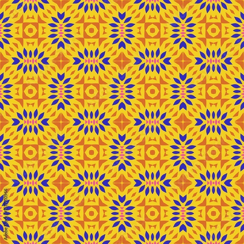 Geometric symmetry and natural motifs merge in a harmonious pattern embodying the world's beauty.