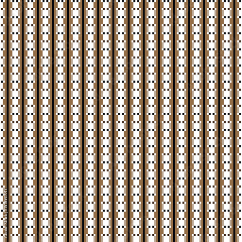 Stripe pattern seamless of vertical lines and pixel in black and brown tone. Abstract pattern with concept of classic, simple, repeat, geometric, vintage for fabric texture, print, background, textile