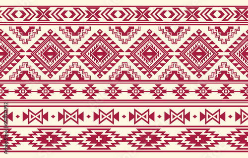 Native pattern american tribal indian ornament pattern geometric ethnic textile texture tribal aztec pattern navajo mexican fabric seamless Vector decoration fashion