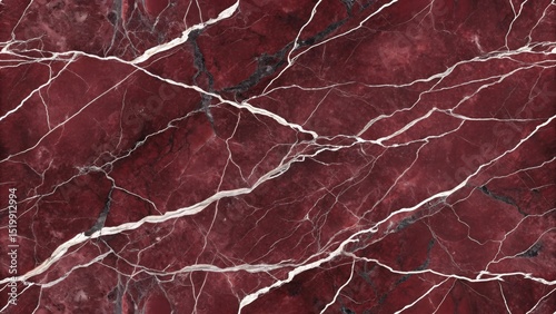 Red marble texture with white veins background